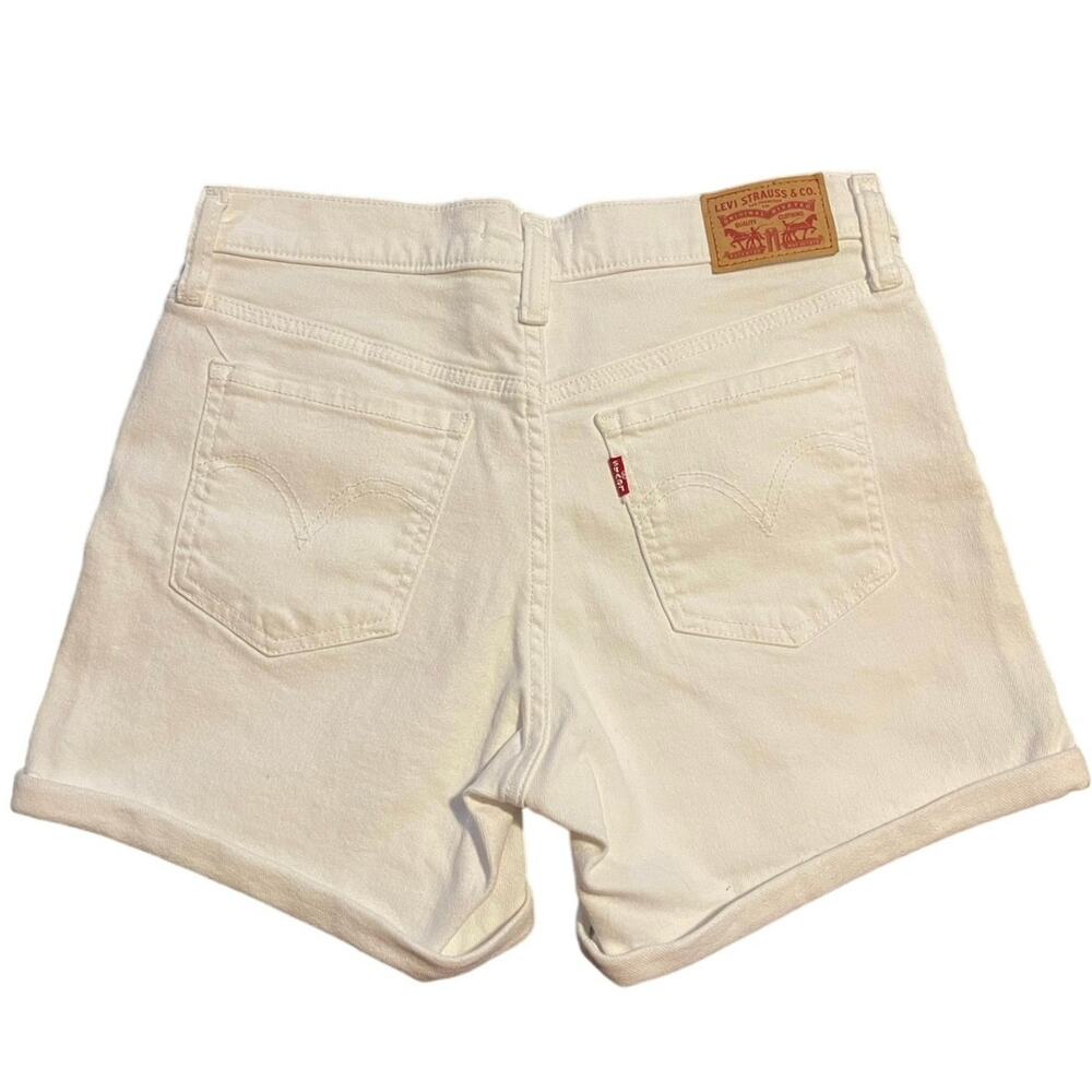 Levi's White Shorts Like New Rolled Hem Size 28 Neutral Preppy Style